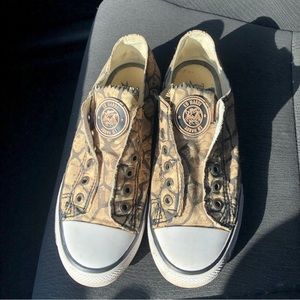 Sz 7- Ed Hardy Skulls Laceless Slip-On Love Kills Slowly Sneakers